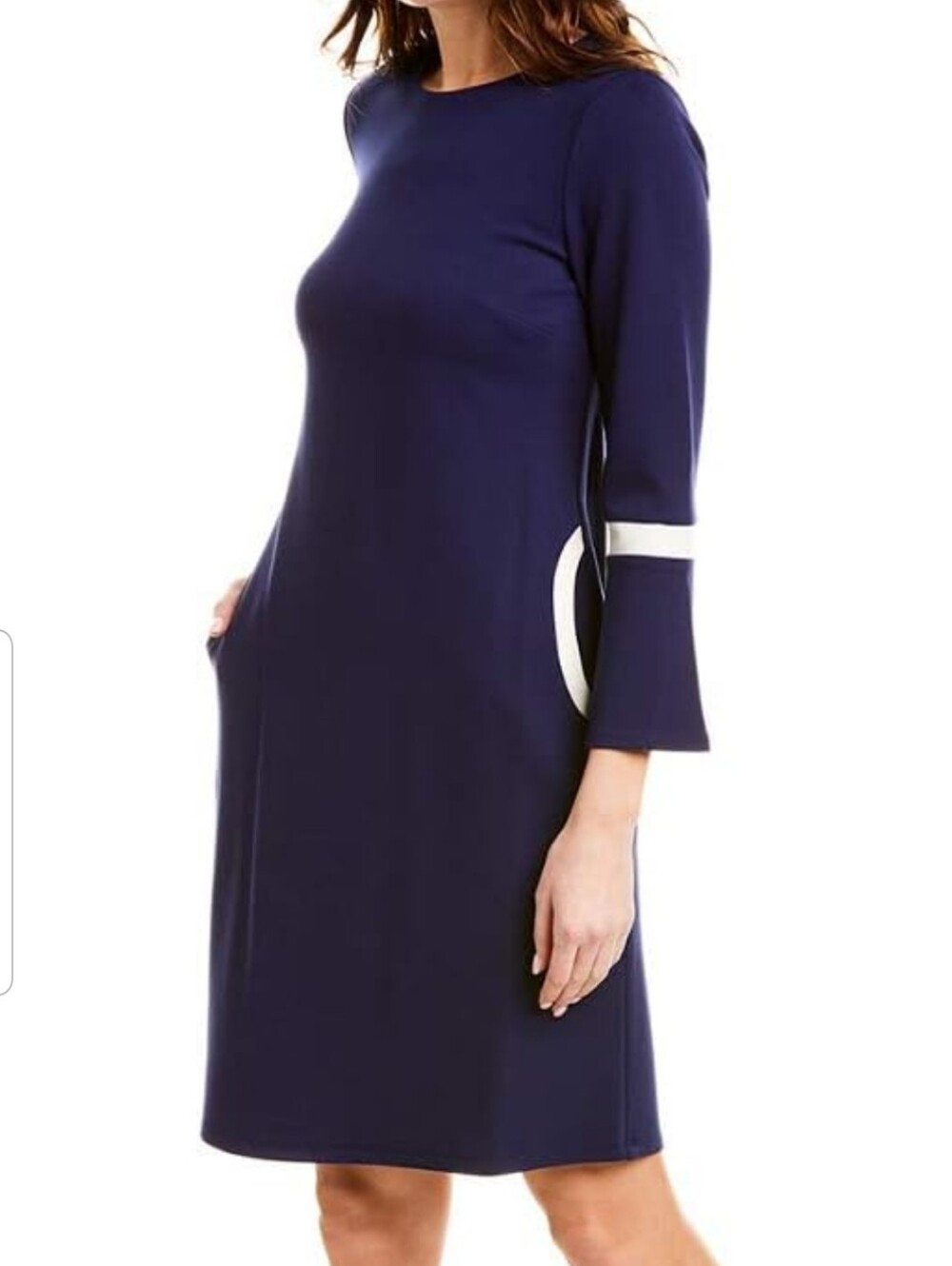 Anne Klein Knit Colorblock Shift Dress Size Small NWT